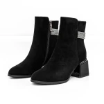 Botine Dama cu toc gros K577-37B Negru » Pantoful.ro