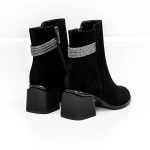 Botine Dama cu toc gros K577-37B Negru » Pantoful.ro