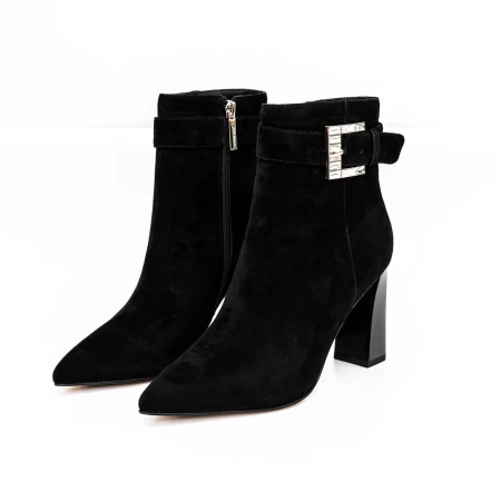 Botine Dama cu toc gros K2942-W85C Negru » Pantoful.ro
