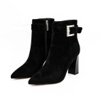 Botine Dama cu toc gros K2942-W85C Negru » Pantoful.ro