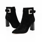 Botine Dama cu toc gros K2942-W85C Negru » Pantoful.ro