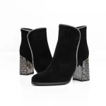 Botine Dama cu toc gros K9071-80B Negru » Pantoful.ro