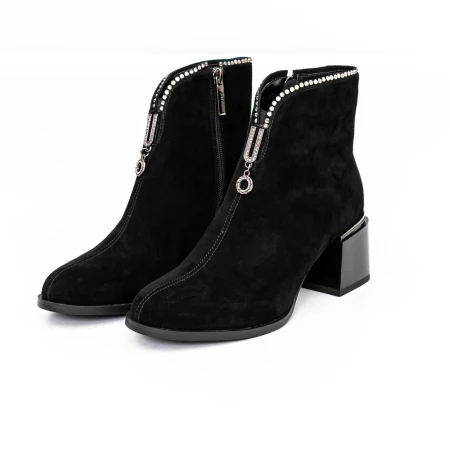 Botine Dama cu toc gros KD18-30A Negru » Pantoful.ro