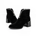 Botine Dama cu toc gros KD18-30A Negru » Pantoful.ro