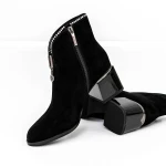 Botine Dama cu toc gros KD18-30A Negru » Pantoful.ro
