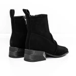 Botine Dama cu toc gros M12-01A Negru » Pantoful.ro