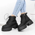 Ghete Dama cu Platforma 3YJ10 Negru » Pantoful.ro