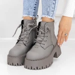 Ghete Dama cu Platforma 3YJ10 Gri » Pantoful.ro