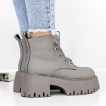 Ghete Dama cu Platforma 3YJ10 Gri » Pantoful.ro