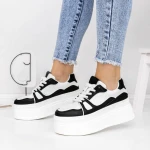 Pantofi Sport Dama cu Platforma 3WL70 Negru » Pantoful.ro