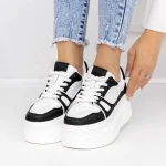 Pantofi Sport Dama cu Platforma 3WL70 Negru » Pantoful.ro