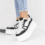Pantofi Sport Dama cu Platforma 3WL70 Negru » Pantoful.ro