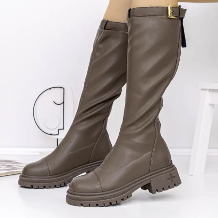 Cizme Dama 8035 Kaki » Pantoful.ro