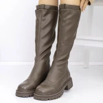 Cizme Dama 8035 Kaki » Pantoful.ro
