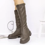 Cizme Dama 8035 Kaki » Pantoful.ro