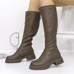 Cizme Dama 8018 Kaki » Pantoful.ro