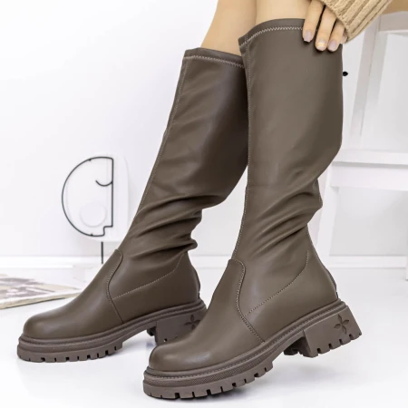 Cizme Dama 8018 Kaki » Pantoful.ro