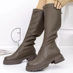 Cizme Dama 8018 Kaki » Pantoful.ro