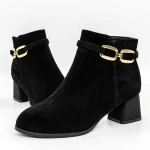 Botine Dama cu Toc gros 5256 Negru » Pantoful.ro