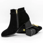 Botine Dama cu Toc gros 5256 Negru » Pantoful.ro
