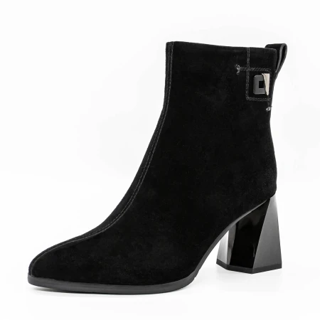 Botine Dama cu Toc gros K5826-5049C Negru » Pantoful.ro