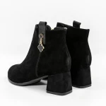 Botine Dama cu Toc gros 5251 Negru » Pantoful.ro