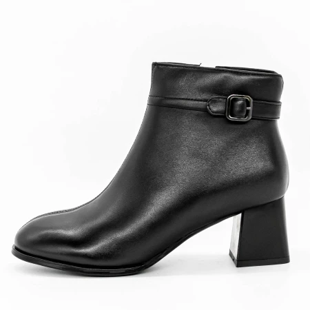 Botine Dama cu Toc gros 616770 Negru » Pantoful.ro