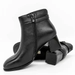 Botine Dama cu Toc gros 616770 Negru » Pantoful.ro