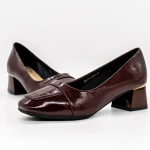 Pantofi cu Toc gros TP377-1 Visiniu » Pantoful.ro