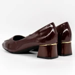 Pantofi cu Toc gros TP377-1 Visiniu » Pantoful.ro
