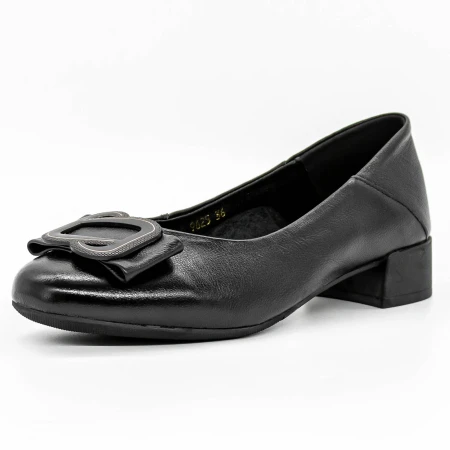 Pantofi cu Toc gros 9625 Negru » Pantoful.ro