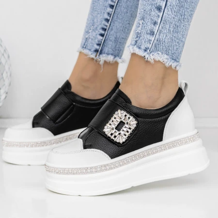 Pantofi Sport Dama cu Platforma 2302 Negru » Pantoful.ro