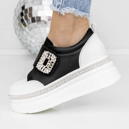 Pantofi Sport Dama cu Platforma 2302 Negru » Pantoful.ro