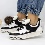Pantofi Sport Dama 3WL105 Negru-Alb » Pantoful.ro