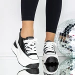 Pantofi Sport Dama cu Platforma 3SJN29 Negru » Pantoful.ro