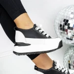 Pantofi Sport Dama cu Platforma 3SJN29 Negru » Pantoful.ro
