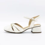 Sandale Dama cu Toc gros 30071 Crem » Pantoful.ro