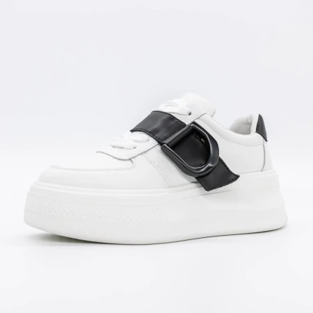 Pantofi Sport Dama E23070 Alb-Negru » Pantoful.ro