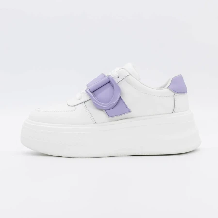 Pantofi Sport Dama E23070 Alb-Mov » Pantoful.ro