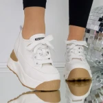Pantofi Sport Dama cu Platforma 3SJN29 Bej » Pantoful.ro