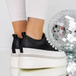 Pantofi Sport Dama cu Platforma 3SJN38 Negru » Pantoful.ro