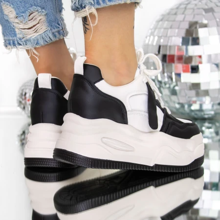 Pantofi Sport dama cu Platforma 3SJN63 Negru » Pantoful.ro