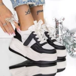 Pantofi Sport dama cu Platforma 3SJN63 Negru » Pantoful.ro