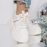 Pantofi Sport dama cu Platforma 3SJN63 Bej » Pantoful.ro