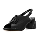 Sandale Dama cu Toc gros K377-1B Negru » Pantoful.ro
