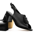 Sandale Dama cu Toc gros K377-1B Negru » Pantoful.ro