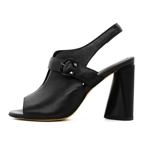 Sandale Dama cu Toc gros K389-2 Negru » Pantoful.ro