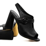 Sandale Dama cu Toc gros K389-2 Negru » Pantoful.ro