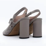 Sandale Dama cu Toc gros K389-2R Gri » Pantoful.ro