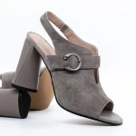 Sandale Dama cu Toc gros K389-2R Gri » Pantoful.ro